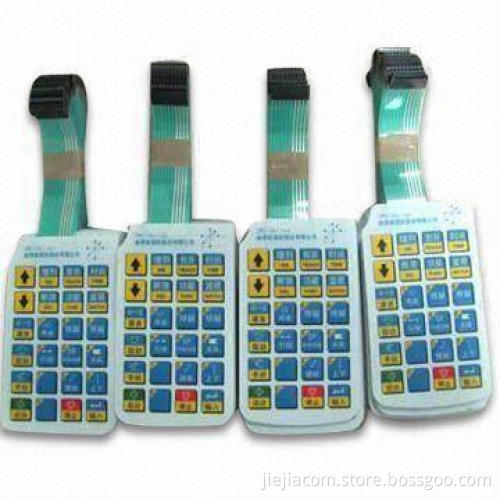 4 x 4 Keys Button Membrane Switches with 25 to 100mA Contact Current and 2 to 24V Voltage